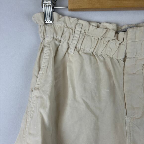 Rails Monty Lyocell Linen Blend Shorts Cream 3.5" Inseam Women's Size M - Picture 2 of 9